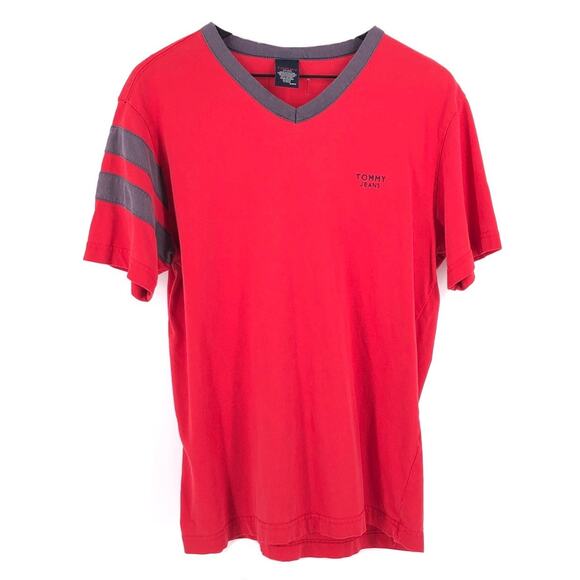 90s Tommy Hilfiger Tommy Jeans v neck tshirt - Picture 1 of 7